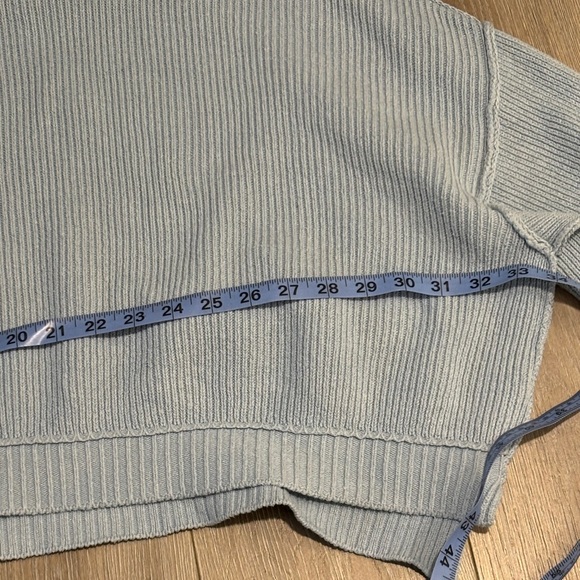 Free People Sky Blue Crew Neck Sweater. Size M - Picture 7 of 8